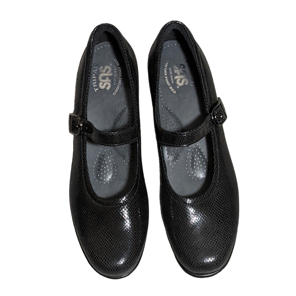 SAS Black Mary Jane Flats - Picture 4 of 12